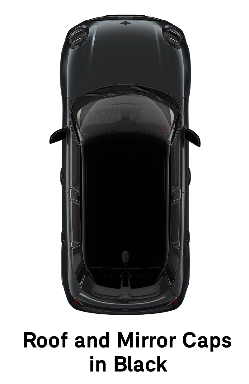  MINI - equipment - jcw style roof and mirror caps black