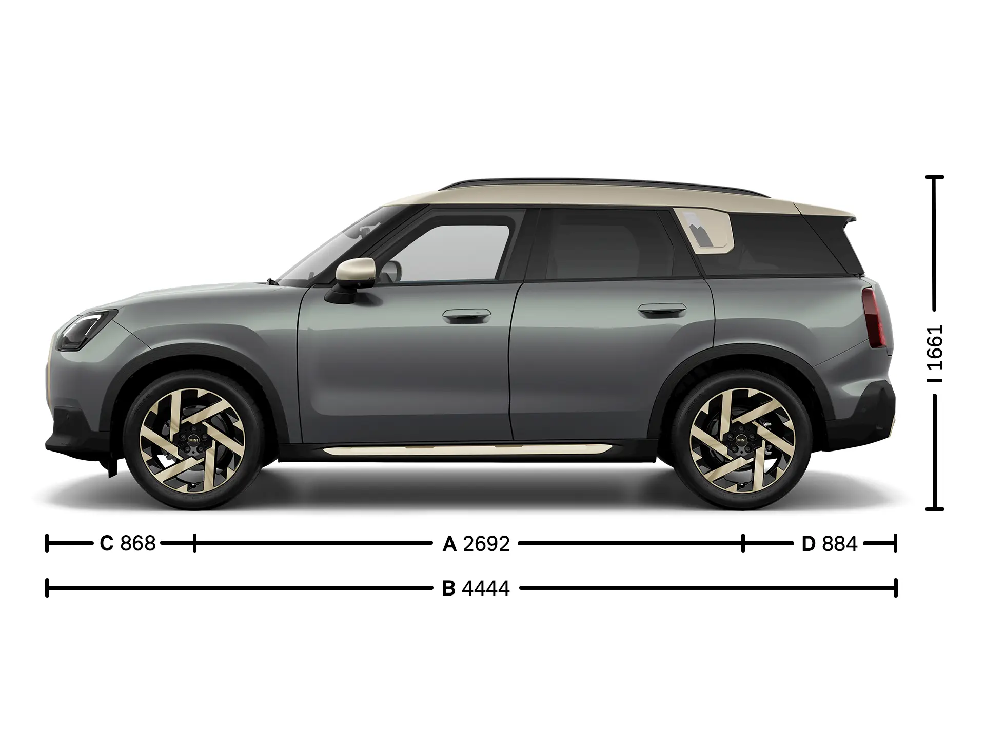 MINI Countryman Dimensions Side