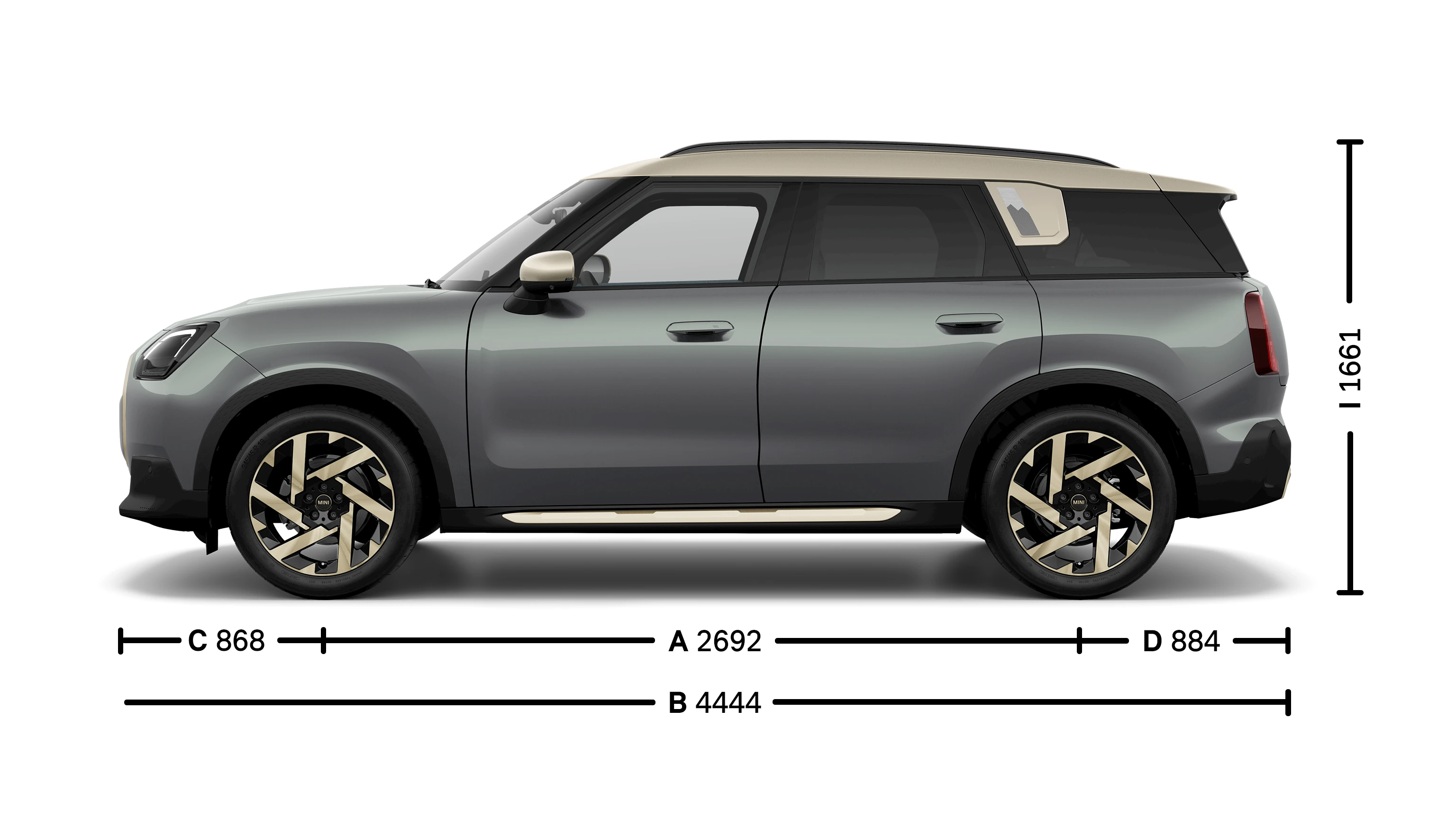 MINI Countryman Dimensions Side
