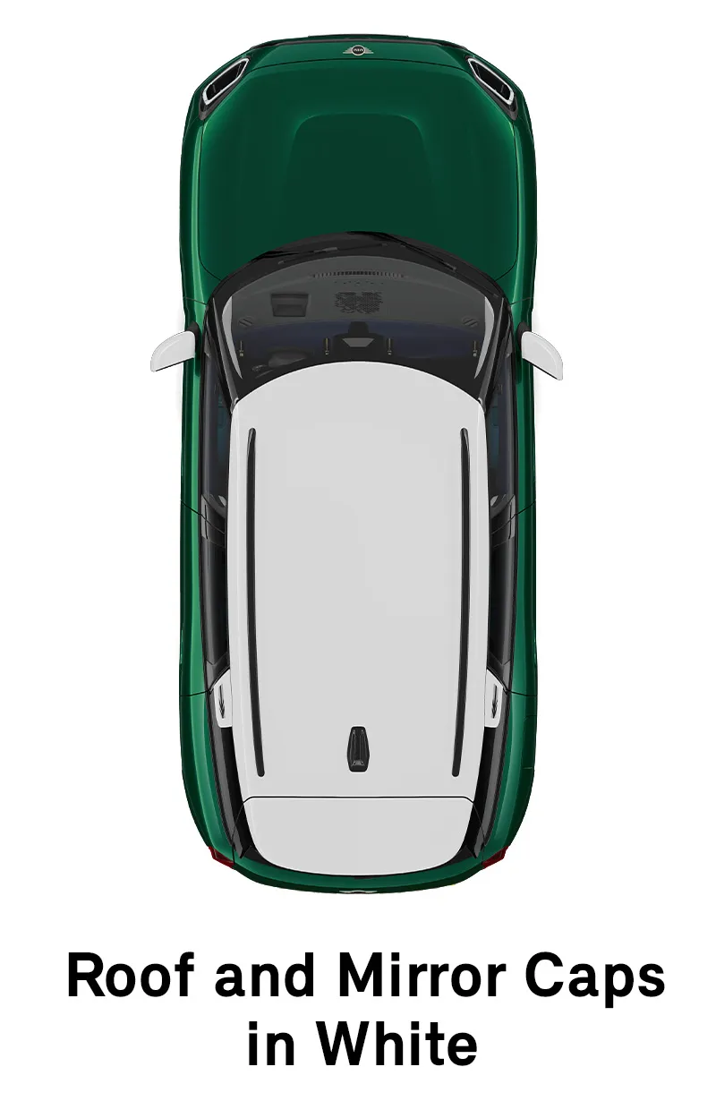 MINI Roof: Roof and Mirror Caps in White
