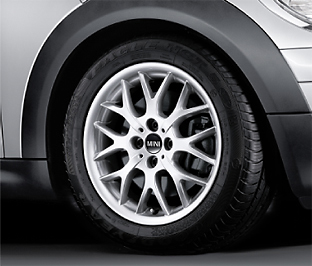 Light alloy wheel Cross spoke R90 in Silver complete wheel set